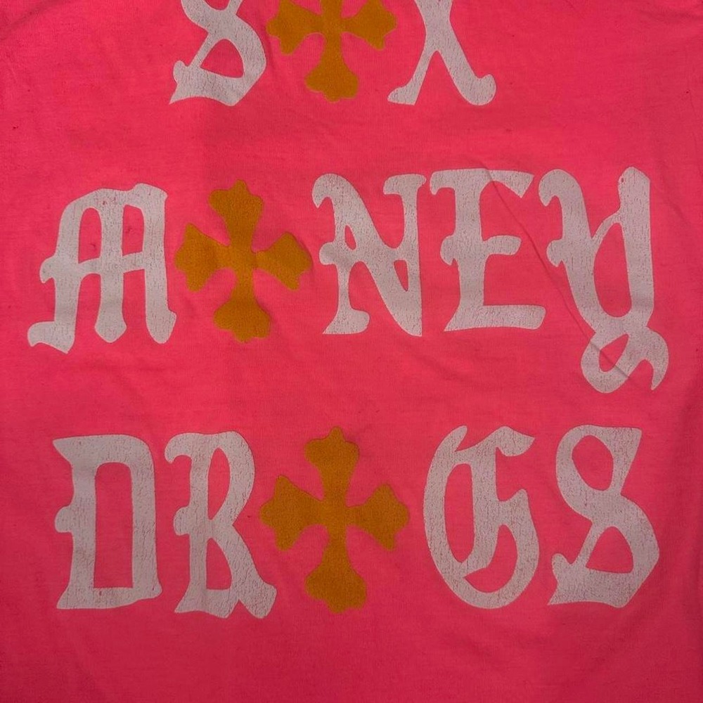 Lucki Sex Money Drugs Tour T-Shirt Neon Pink Mens Large Streetwear Graphic Tee